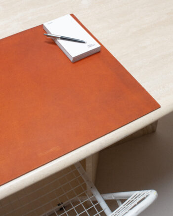 Double Stitched I Office Desk Pad Rectangular 60 x 45 Cognac I www.double-stitched.com