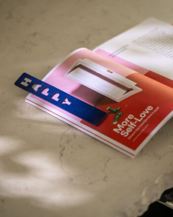 Double Stitched I Gifts Happy Bookmark Blue I www.double-stitched.com