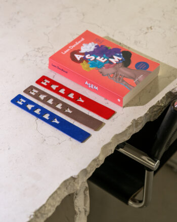 Double Stitched I Gifts Happy Bookmark Blue, Grey and Red I www.double-stitched.com