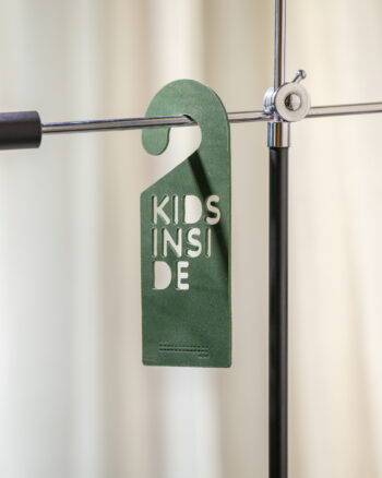 Double Stitched I Gifts Door Hanger Kids Inside Green I www.double-stitched.com